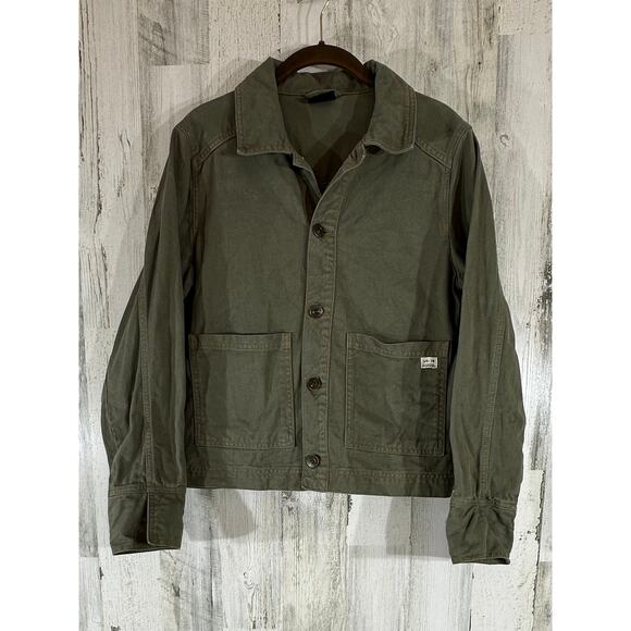 BDG Urban Outfitters Womens Denim Jacket Size Small Olive Green Field Utility - Picture 1 of 10